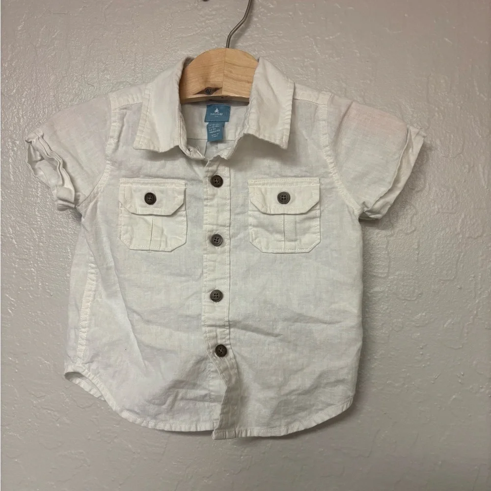 $12 ADD ON baby gap boys linen button down 12-18M Zara Janie and Jack Little Co.